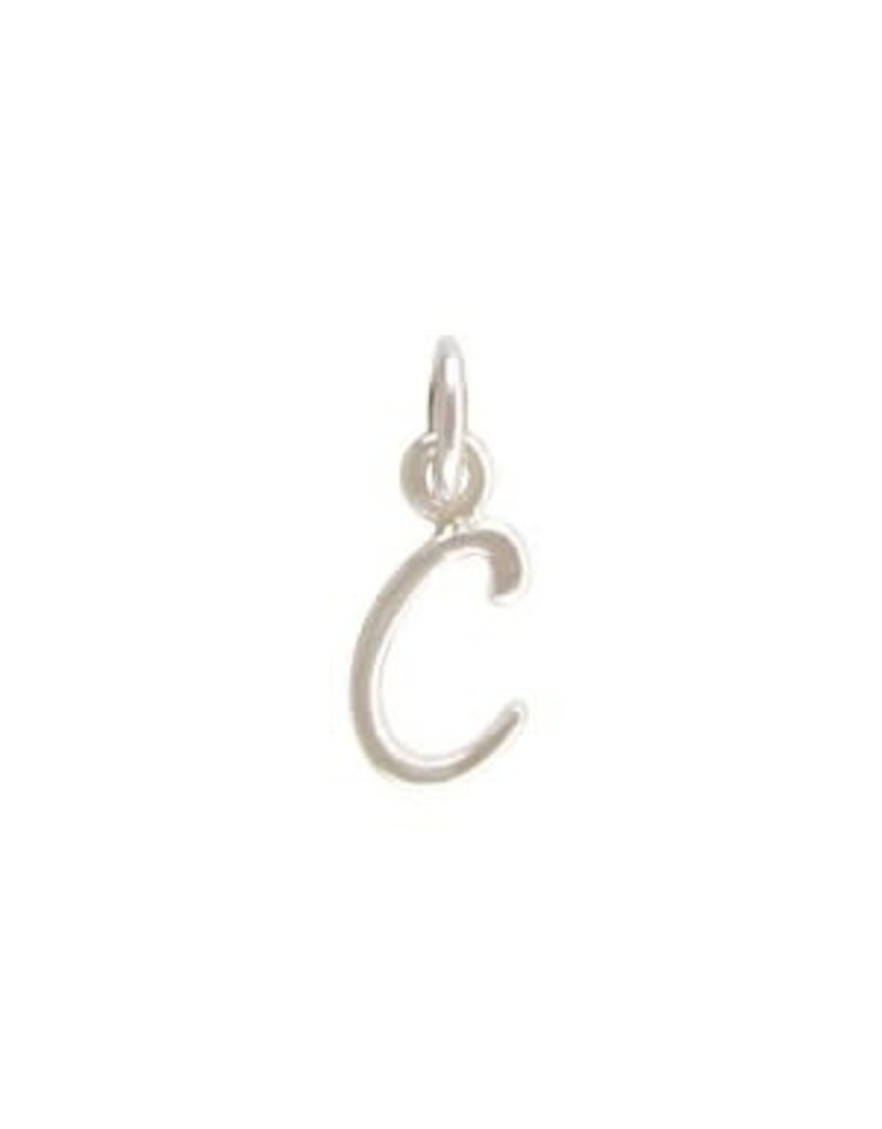 Sterling Silver Initial C Charm