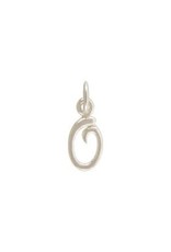 Sterling Silver Initial O Script Charm