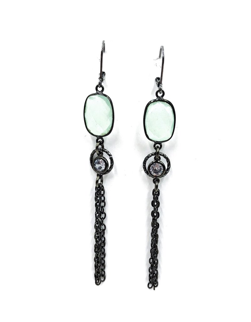 Vb Co Designs Chalcedony Cz Tel French Wire Earrings Vb Co Designs Chalcedony Cz Tel French Wire Earrings
