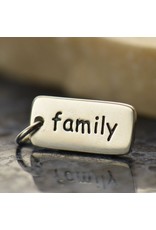 Sterling Silver Family Charm