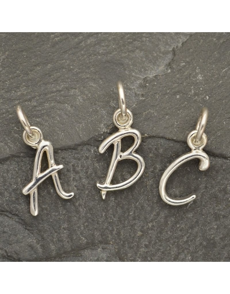 Sterling Silver Initial C Script Charm