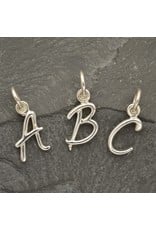 Sterling Silver Initial X Script Charm