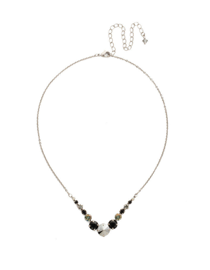 Deliate Round Black Onyx Crystal Necklace Lauren Rae Jewelry Boutique