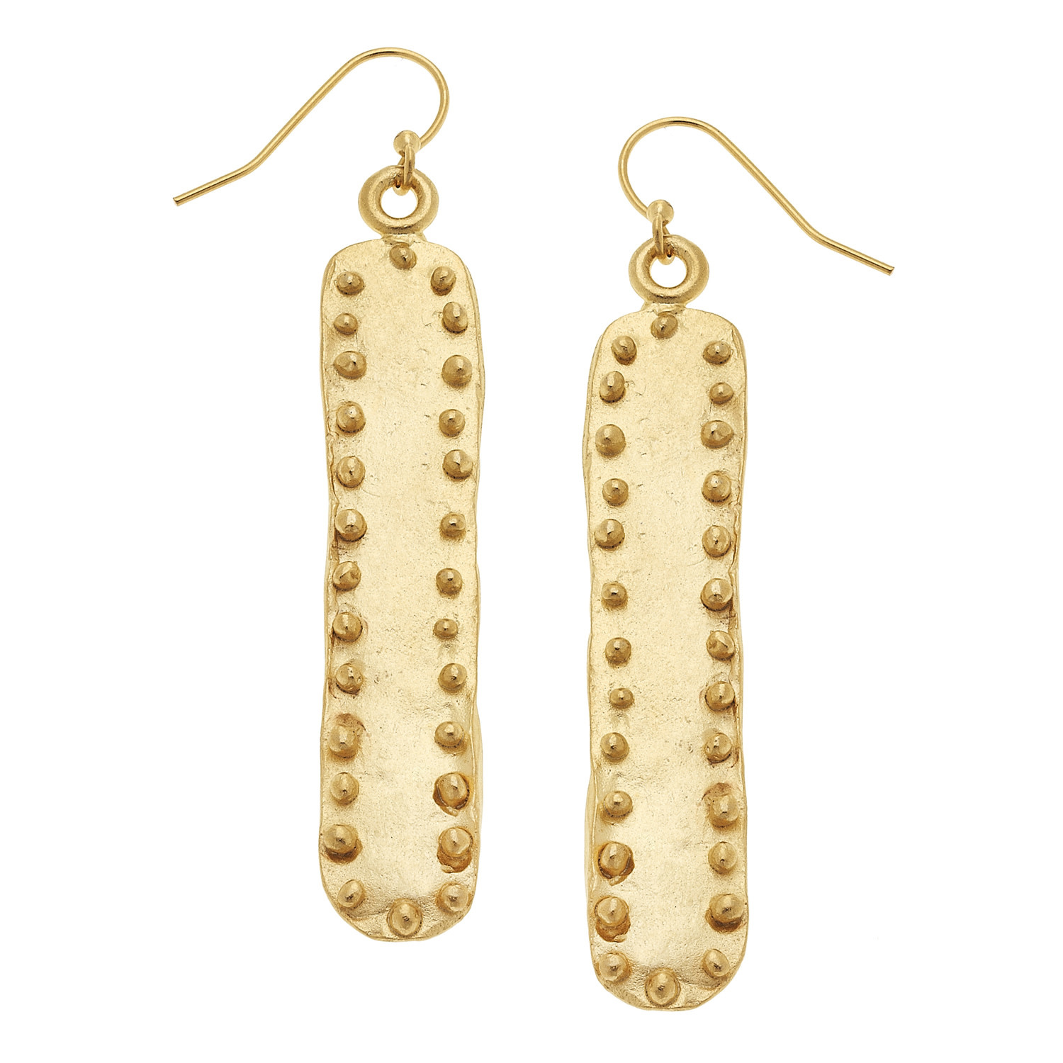 Large Studed Gold Bar Earrings Lauren Rae Jewelry Boutique