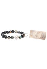 Scout Pearl & Black Agate Stacking Bracelet