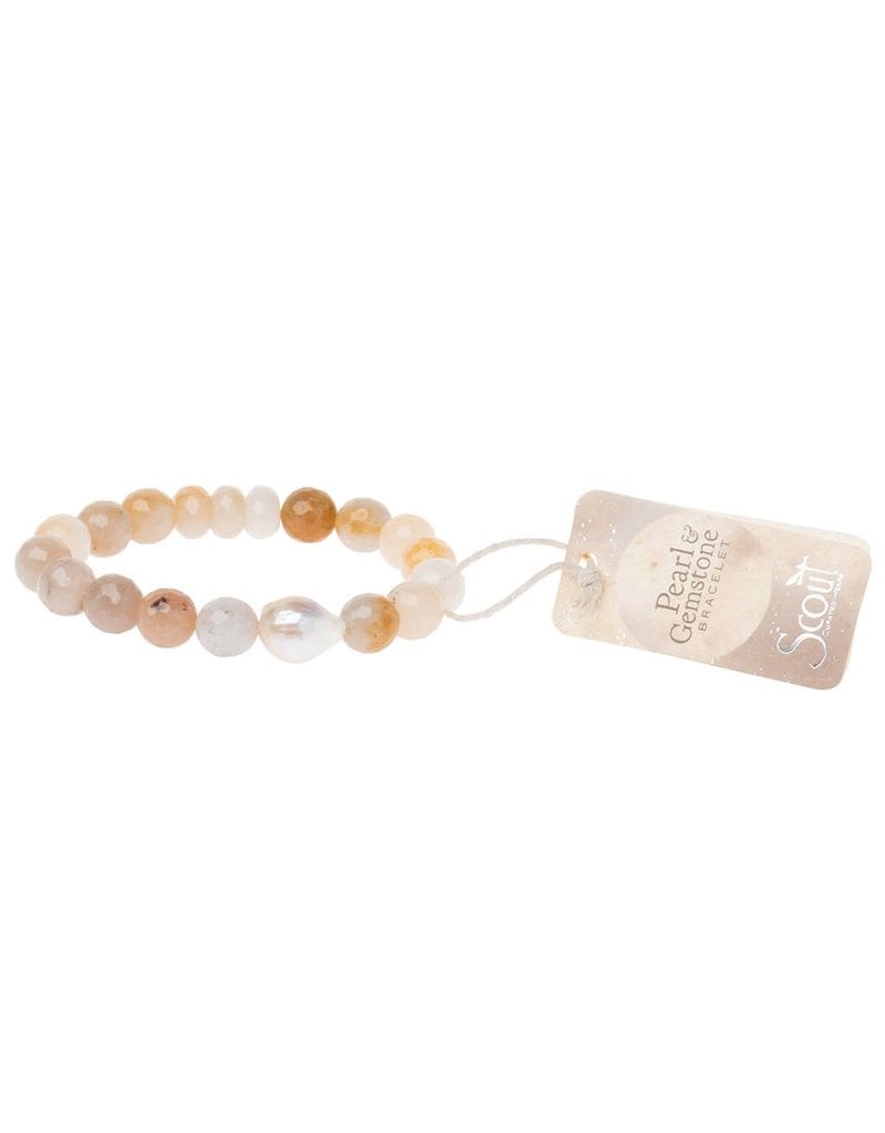 Scout Pearl & Ivory Agate Stacking Bracelet