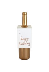 Chez Gagné Happy Birthday Script Wine & Spirit Tag