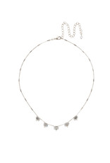 Sorrelli Shine and Dash Clear Crystal in Antique Silver Necklace