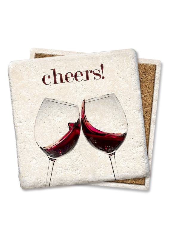 Tipsy Coasters Cheers Red Wine Coaster