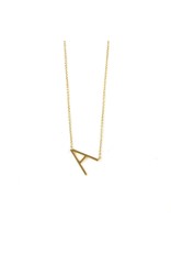 Modern Opus 14K Gold Plated Initial Necklace