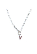Natalie Wood Designs Silver Toggle Initial Necklace