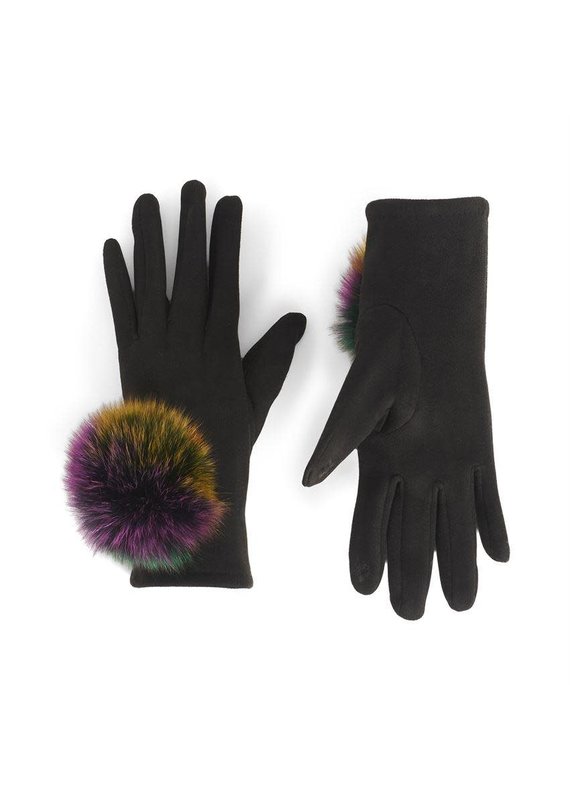 COCO + CARMEN Microsuede Touch Gloves in Black & Multi