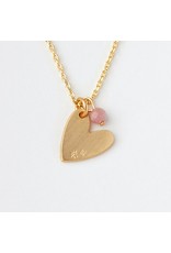 Scout Stone Intention Charm Necklace - Rhodonite/Gold
