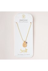 Scout Stone Intention Charm Necklace - Amethyst/Gold