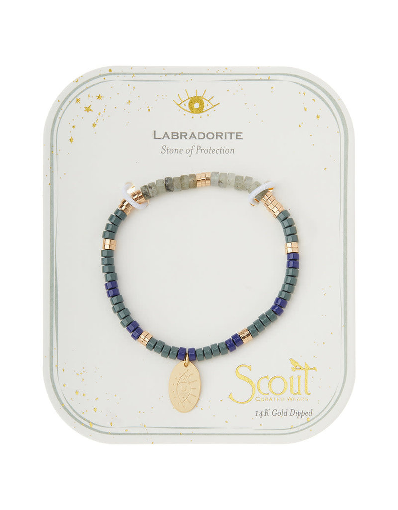 Scout Stone Intention Charm Bracelet - Labradorite/Gold