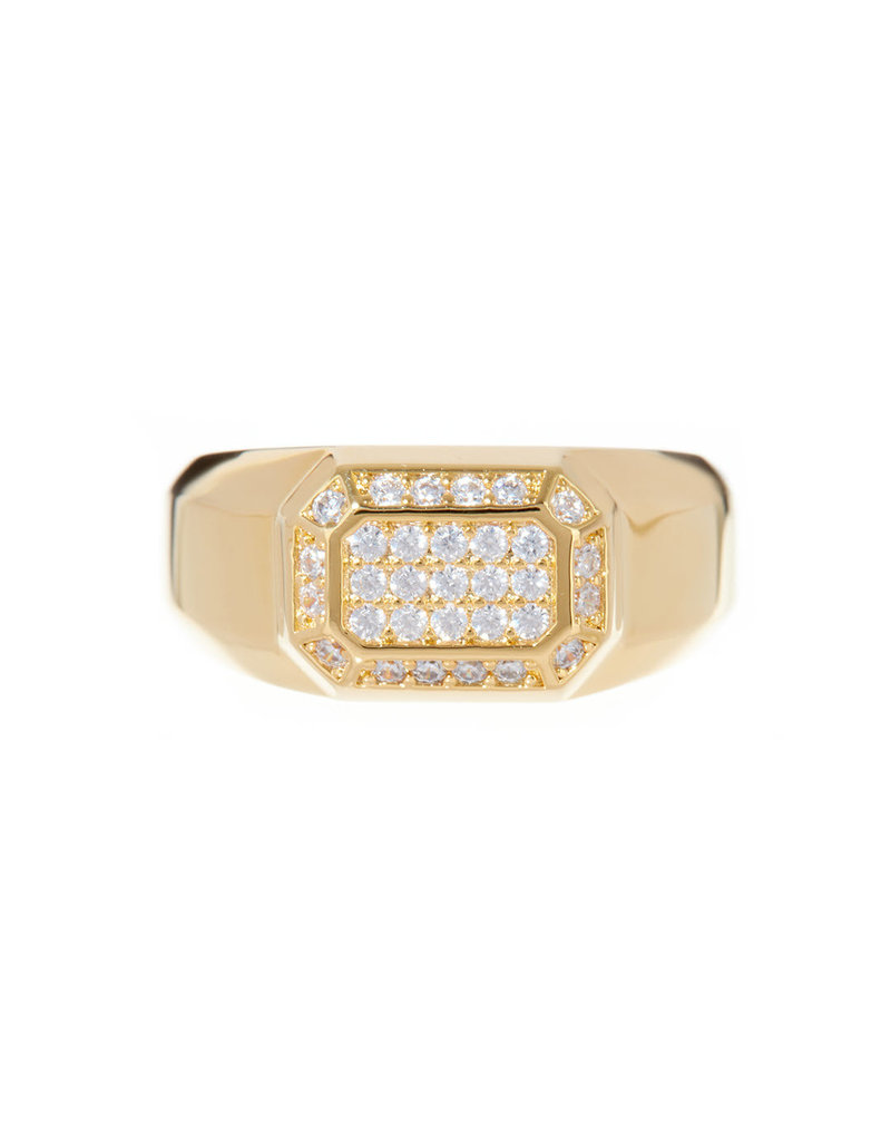 LUV AJ Faceted Diamond Ring - Gold