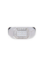 LUV AJ Faceted Diamond Ring -Silver