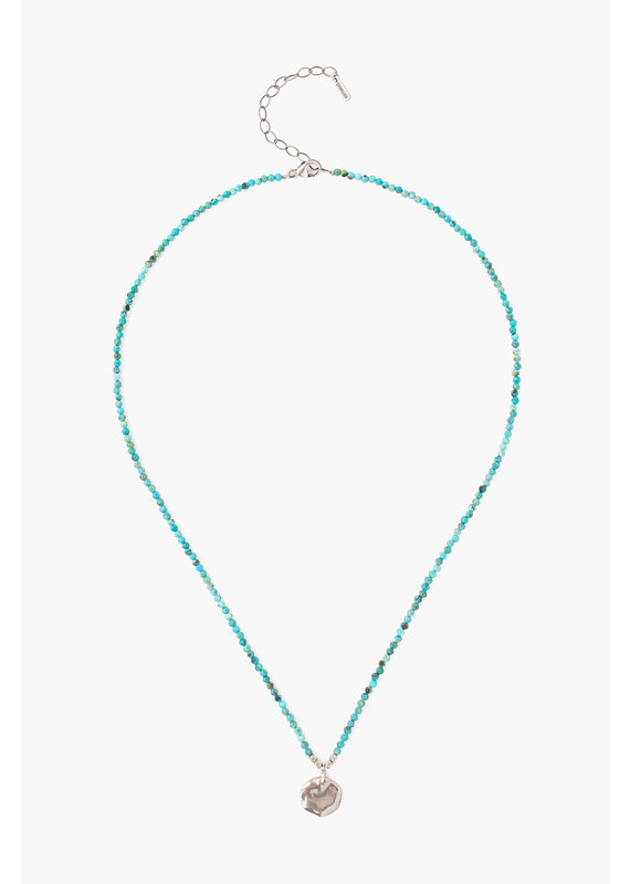 CHAN LUU Turquoise Sterling Silver Stone Necklace