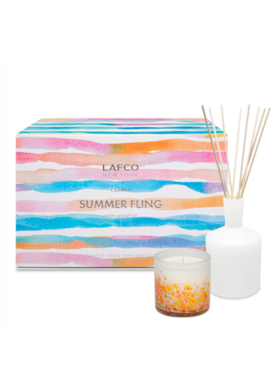 LAFCO White Grapefruit Candle & Diffuser Duo