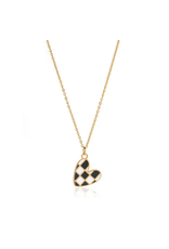 Anuja Tolia Jewelry Stainless Steel 18K Plated Checkmate Necklace