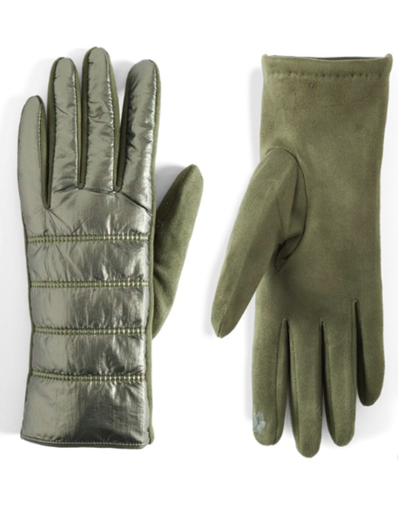 COCO + CARMEN Puffer Touchscreen Gloves - Olive