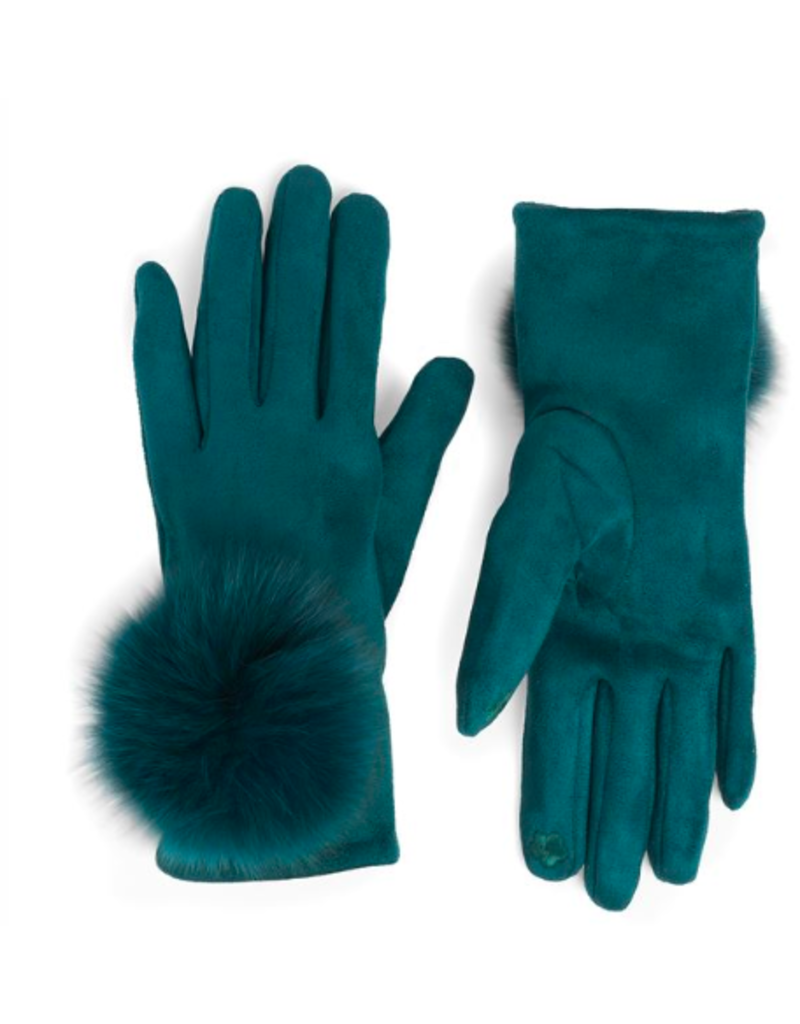 COCO + CARMEN Microsuede Touchscreen Gloves - Bistro Green