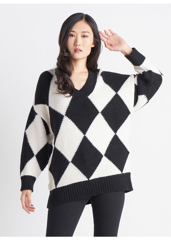Dex Checkered Knit Sweater