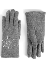 COCO + CARMEN Christmas Snowflake Touchscreen Gloves - Grey