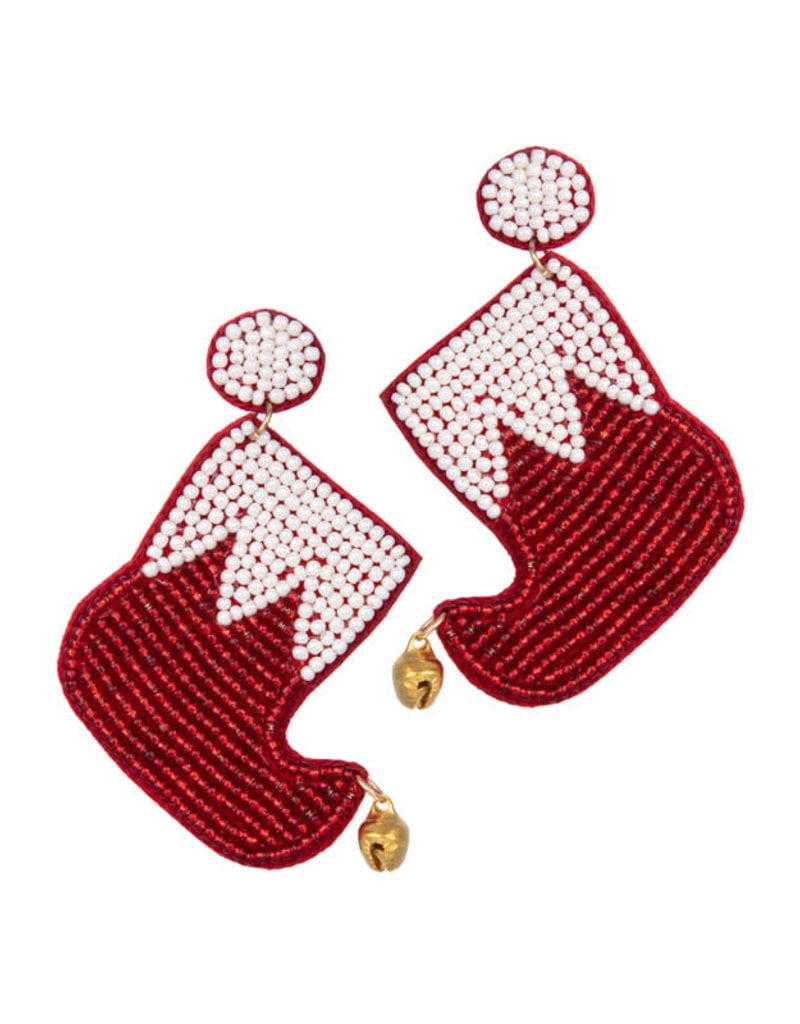 Laura Janelle Red Elf Shoe Earrings