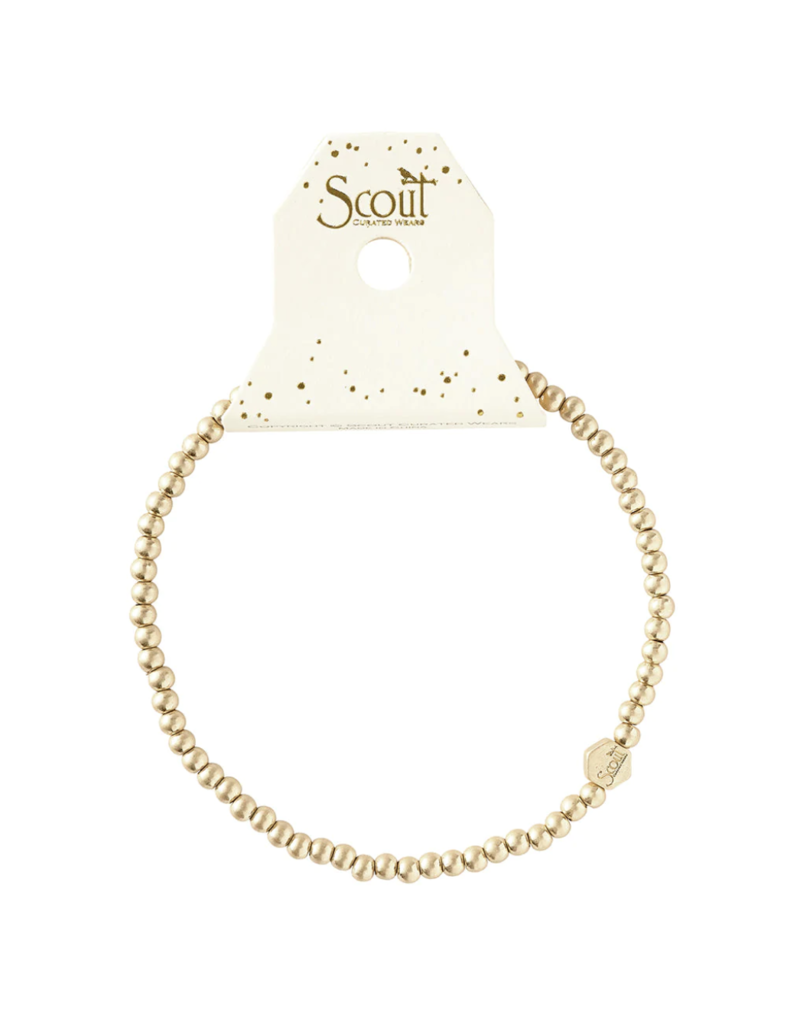 Scout Mini Metal Stacking Bracelet - Ball Beads Gold