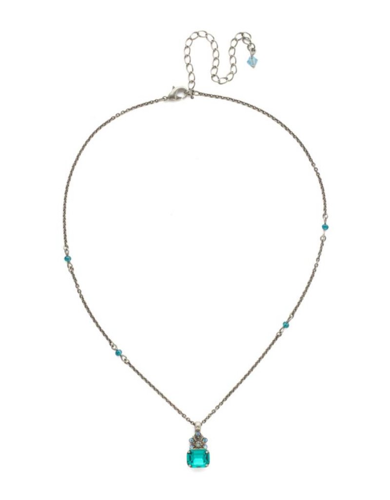 crowning glory silver pendant necklace in sweet mint