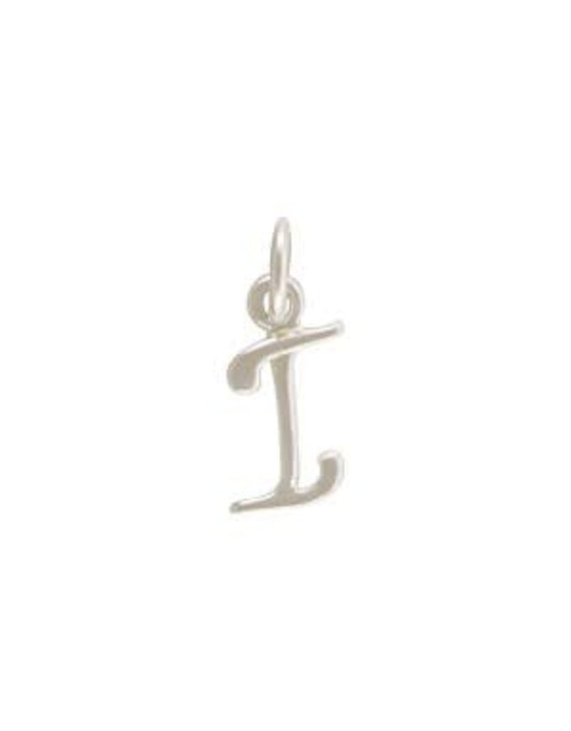 Sterling Silver Initial I Script Charm