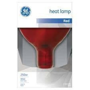 GE 250 Watt Infrared Heat Reflector Light Bulb Red
