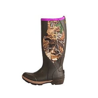 NOBLE OUTFITTERS WOMEN'S MUDS COLD FRONT HIGH CAMO BOOT DARK BROWN/REAL TREE CAMO 6