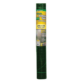 YardGard Galvanized Metal Hardware Cloth Fence, Green PVC Coating, 24-In. x 5-Ft.