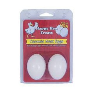 DURVET - HAPPY HEN    D Happy Hen Ceramic Nest Egg White 2 Pack