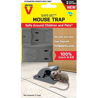 Victor Safe Set Mouse Trap, Pre-baited, 2-pk.