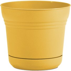 Bloem 10" Planter Saturn Design Earthy Yellow Matte