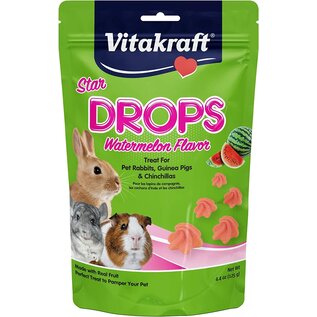 VITAKRAFT PET RABBIT, GUINEA PIGS & CHINCHILLAS STAR DROPS WATERMELON 4.4 OZ