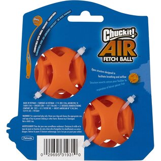 CHUCKIT BREATHE RIGHT FETCH BALL DOG TOY SMALL PACK OF 2