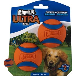 CANINE HARDWARE INC Chuckit! Ultra Ball Dog Toy 2 Pack Medium