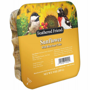 Feathered Friend Sunflower Wild Bird Suet Cake 9oz