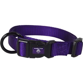 HAMILTON PET COMPANY Hamilton Adjustable Nylon Dog Collar - Purple 3/4" x 16-22"