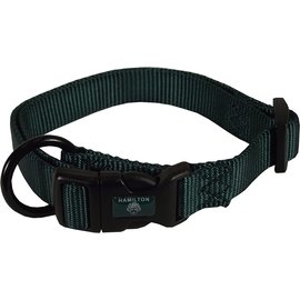 HAMILTON PET COMPANY Hamilton Adjustable Nylon Dog Collar - Green 1" x 18-26"