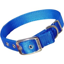 Hamilton Double Thick Nylon Deluxe Dog Collar Blue 1" x 22"