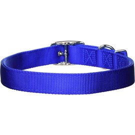 Hamilton Double Thick Nylon Deluxe Dog Collar Blue 1" x 28"