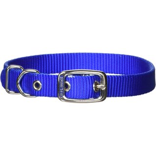 HAMILTON PET COMPANY Hamilton Single Thick Nylon Deluxe Dog Collar Blue 5/8" x 18"