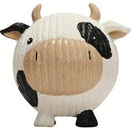 Hugglehounds Ruff-Tex Squeaky Tough Dog Chew Toy All Natural Cow Large