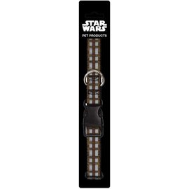 Buckle-Down Dog Collar Plastic Clip Star Wars Chewbacca Bandolier Bounding Browns Gray 15 to 26 Inches 1.0 Inch Wide