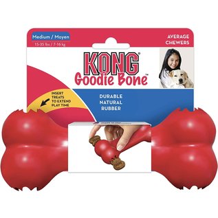 KONG COMPANY KONG - Goodie Bone - Durable Rubber Chew Bone Red Medium